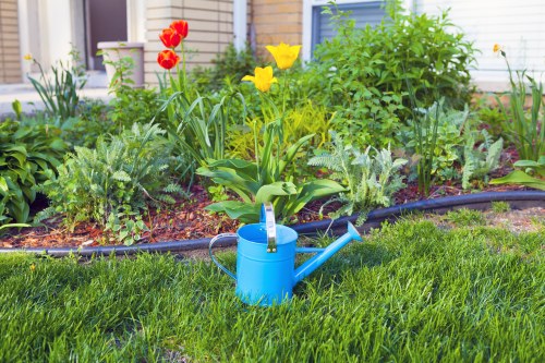 Garden landscaping features in South Norwood with patio and planting