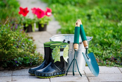 Pressure washing a patio in South Norwood with controlled methods